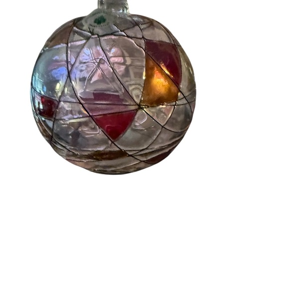PartyLite Mosaic Glass Globe Ornament P7039 – Hand Blown Romania - Picture 5 of 9